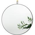 Circular Mirror 24 Inch Metal Framed Wall Mounted