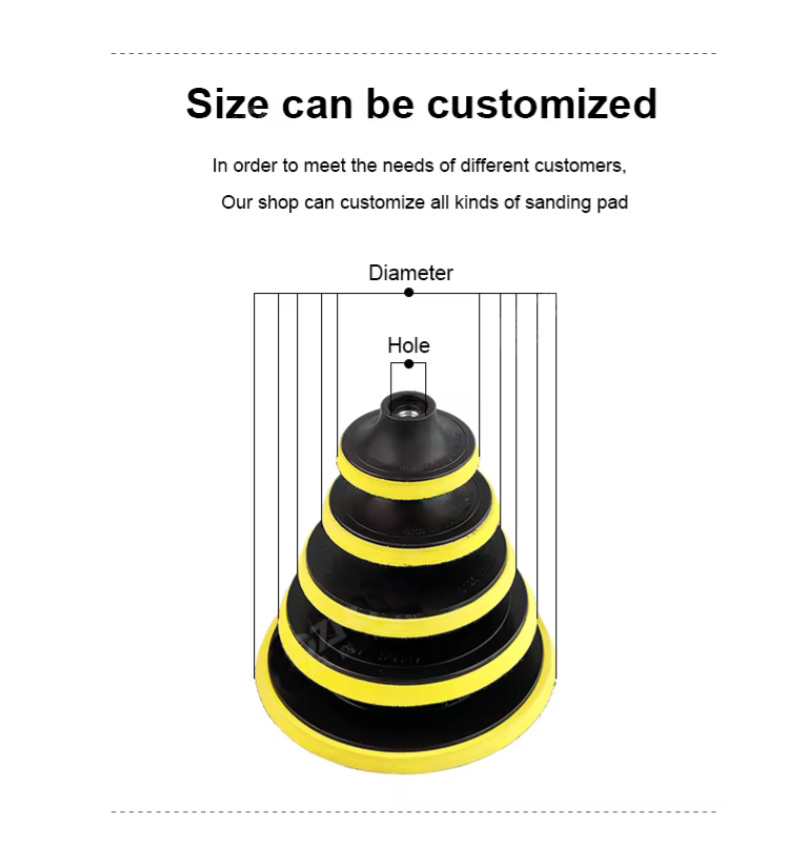Rotary Hook & Loop Backing Plate Pad