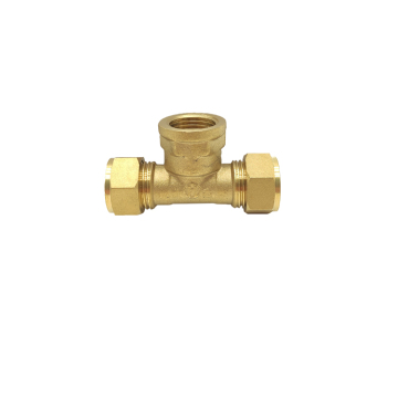 High Quality Brass Compression Fitting Equal Tee for Plumbing