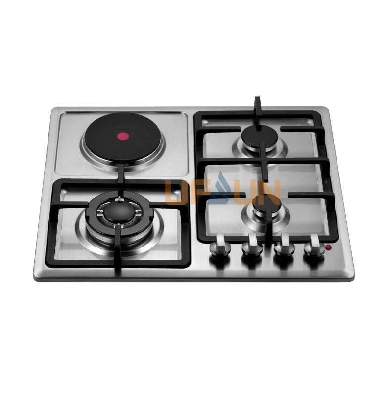 China Supplier Sales 4 Burners Stainless Steel Top Plate  Built-in 60cm 4 Burners Gas Stove Manufacturers