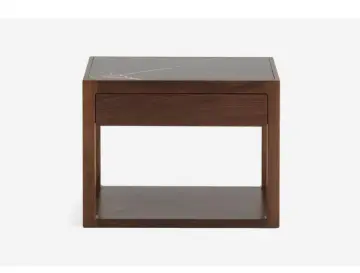Marble Table Top Wooden Nightstands