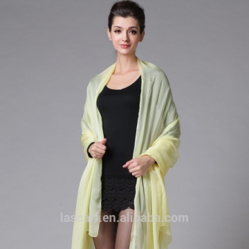 New style 100% Polyester scarves women's pure color shawl yellow