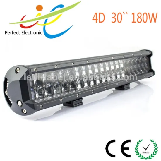 IP67 28inch 13860lm 180w 4D lens LED work light bar