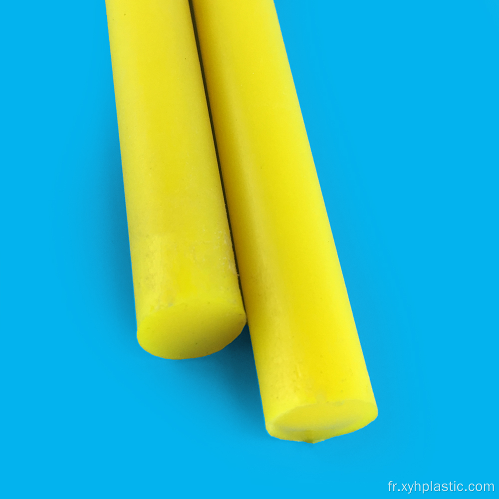 Tige de polyuréthane en stock jaune de dureté