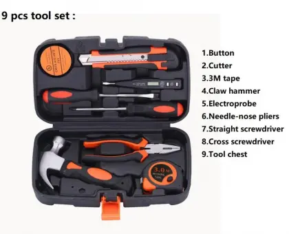 household Hardware hand tools family essential toolbox