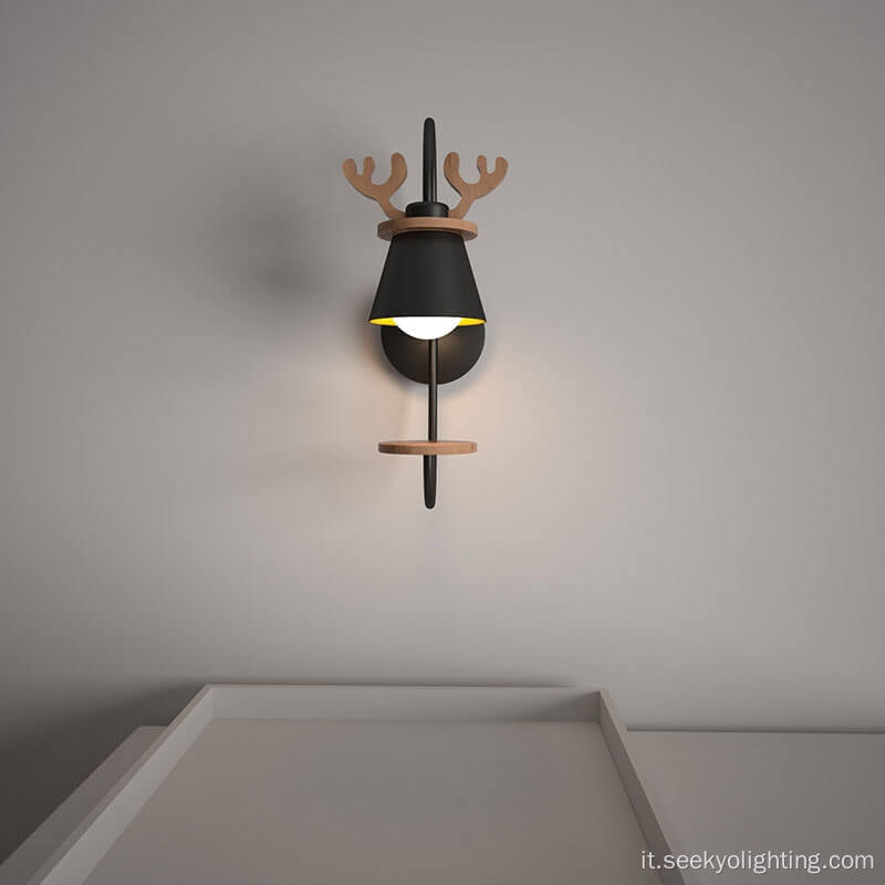 Lampada da parete renna per la decorazione della stanza per bambini