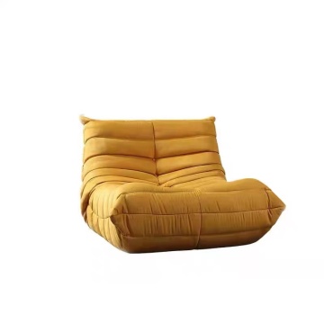 Sofá Lazer de cadeira de assento único para estofamento da varanda Tecido de tecido contemporâneo Sofá de piso japonês chinês Sofá
