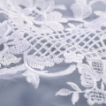 White Flower Flat Lace Embroidery Fabric