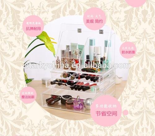 table standing white acrylic nail polish organizer storage dispaly case