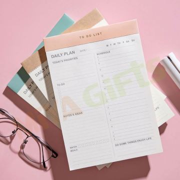 Undated A5 A6 Minimalist Daily Planner & Weekly Desk Pad