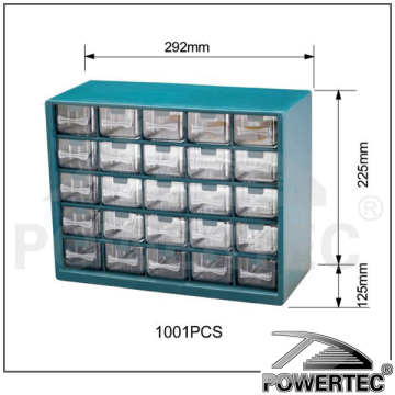 POWERTEC 25-Grid Plastic Box with hardware and witout tools