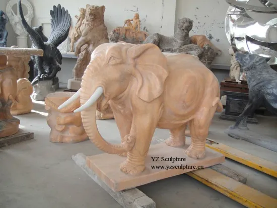 Pink Stone Elephant Carvings(AMS-C019)