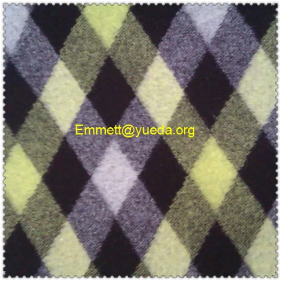black yellow grey colours plaid check designs boiled wool fabric