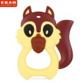 Muestra gratis Cute Squirrel Design BPA Free Silicone Baby Teether Toy