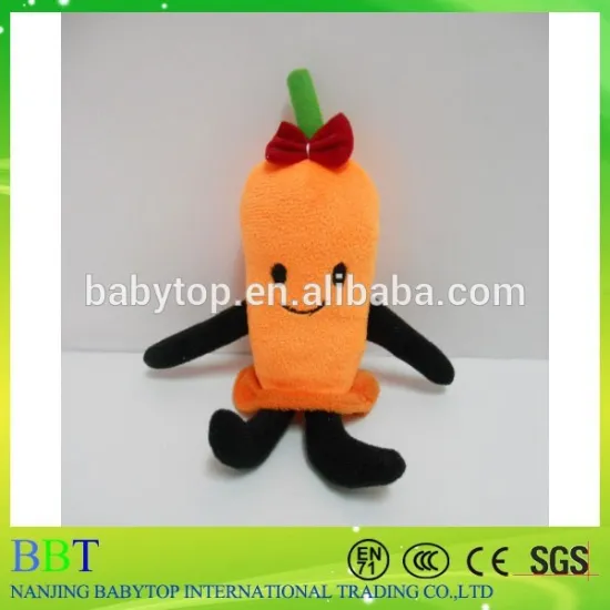 2015 plush toys vegetable soft keychain toys, vegetable stuffed carrot toy keychains