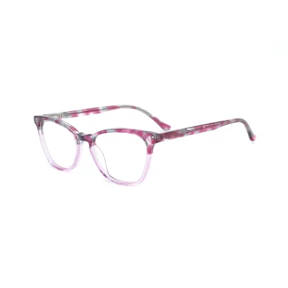 Wholesale Italy-made Pures Nerd Cylinder Eyewear with Brand New Patchwork Color Acetate JSP8009 - Elegant Eschenbach Collection