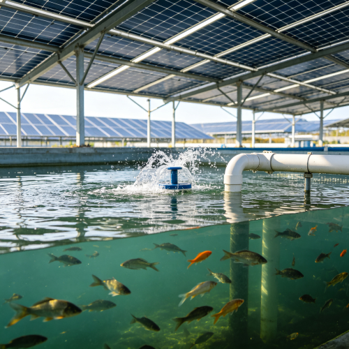 Cobertizo solar para piscina de acuicultura