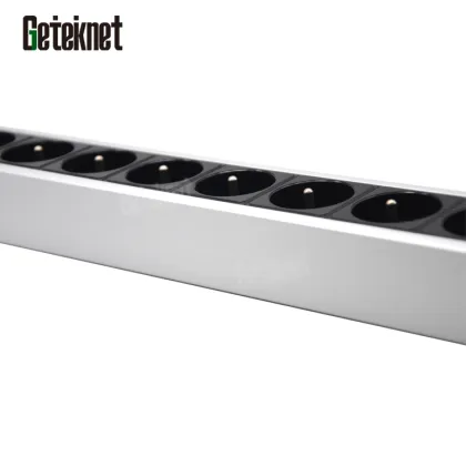 3M 1.5U 19'' PDU 8 Way French Socket Rack Mount 16A Power Distribution Unit Euro Type Server Rack Mount PDU