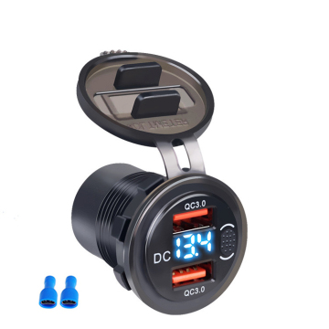 12V/24V USB C QC3.0 Fast Quick Charger for Cars, Marine, and Trucks