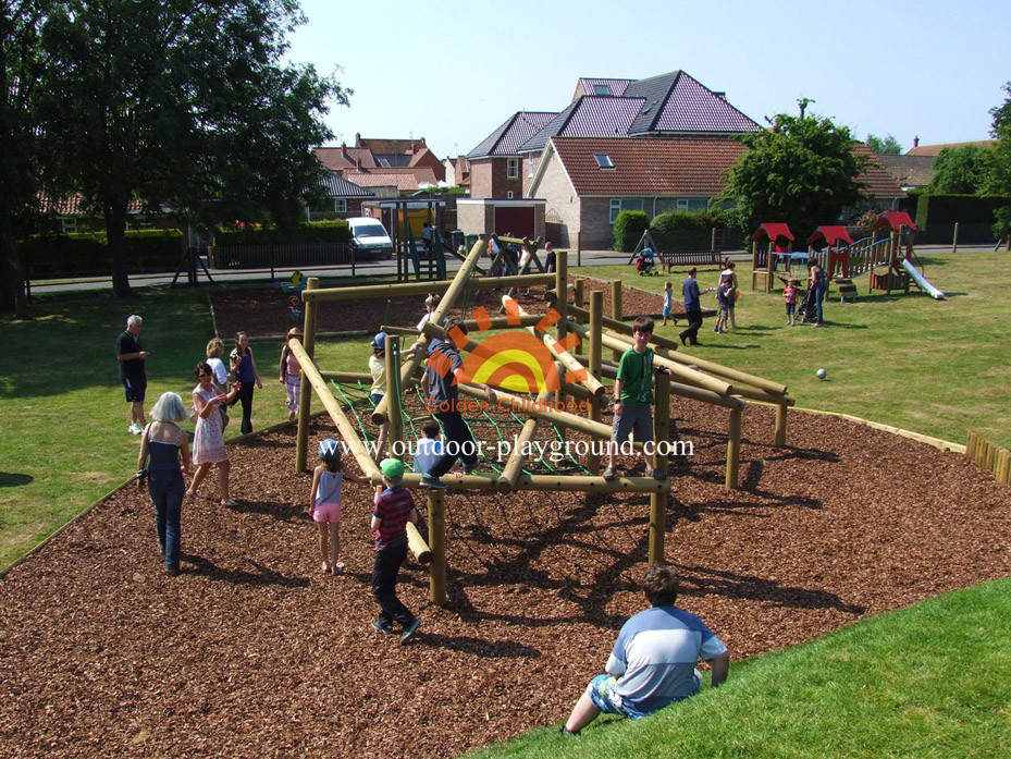 children's playground climbing structure outside