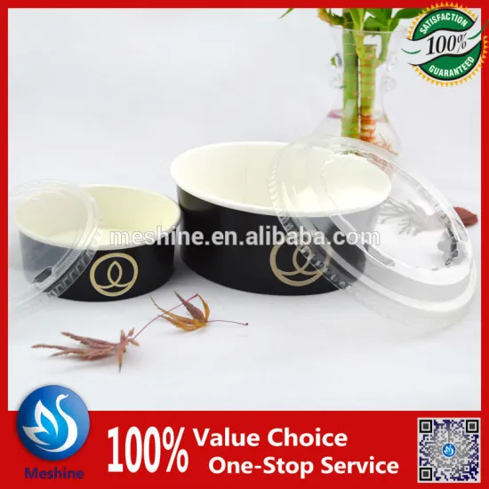 Disposable to go container salad bowl with lid