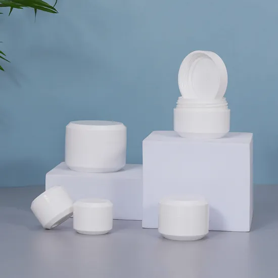 White Plastic Cream Jar Empty Face Cream Jar