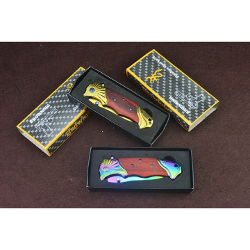 Titanium Portable Folding Pocket Knife with Clip