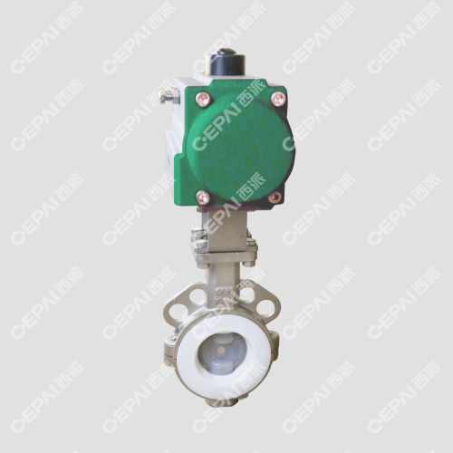 High Quality Pneumatic fluorine lined butterfly valve