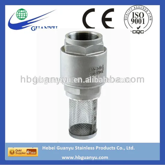 2pc 304 stainless steel spring loaded check valve drawing