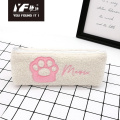 Hot sale custom cat's paw plush pencil case
