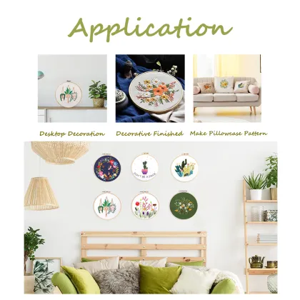 Crewel Embroidery Art Kit: Beginner Friendly DIY Cross Stitch Kit for Kids - Rainbow Embroidery Kits