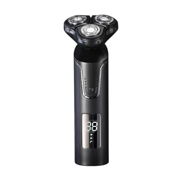 3D Rechargeable Waterproof IPX7 Electric Shaver for Men - Wet&Dry Rotary Shaver with Pop-up Trimmer