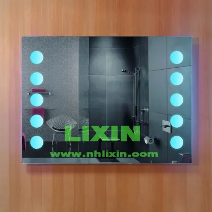 Factory direct LIXIN backlit mirror with touch switch mp3 blue tooth touch switch