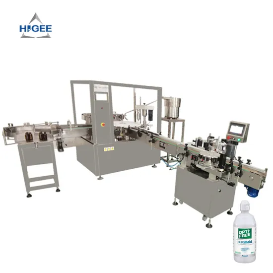 Higee 120ml Contact Lens Washing Liquid Filling Machine for Chemical and Cosmetics Products