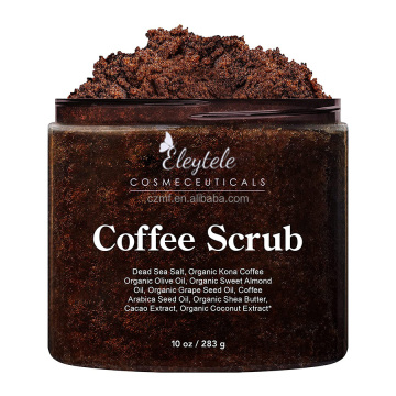 Customized Organic Coffee Body Scrub for Deep Cleansing and Whitening