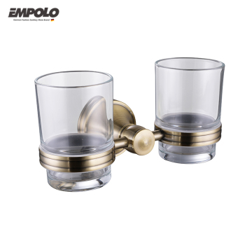 Luxury Bronze Toothbrush and Tumbler Holder for Bathroom
