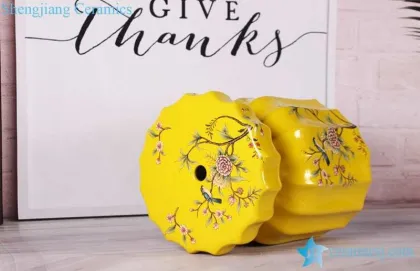 Lotus Flower Bird Ceramic Stool RZKL06-A/B
