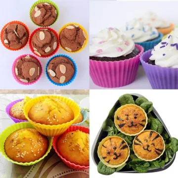 Oval Silicone Reusable Baking Cups 12pack