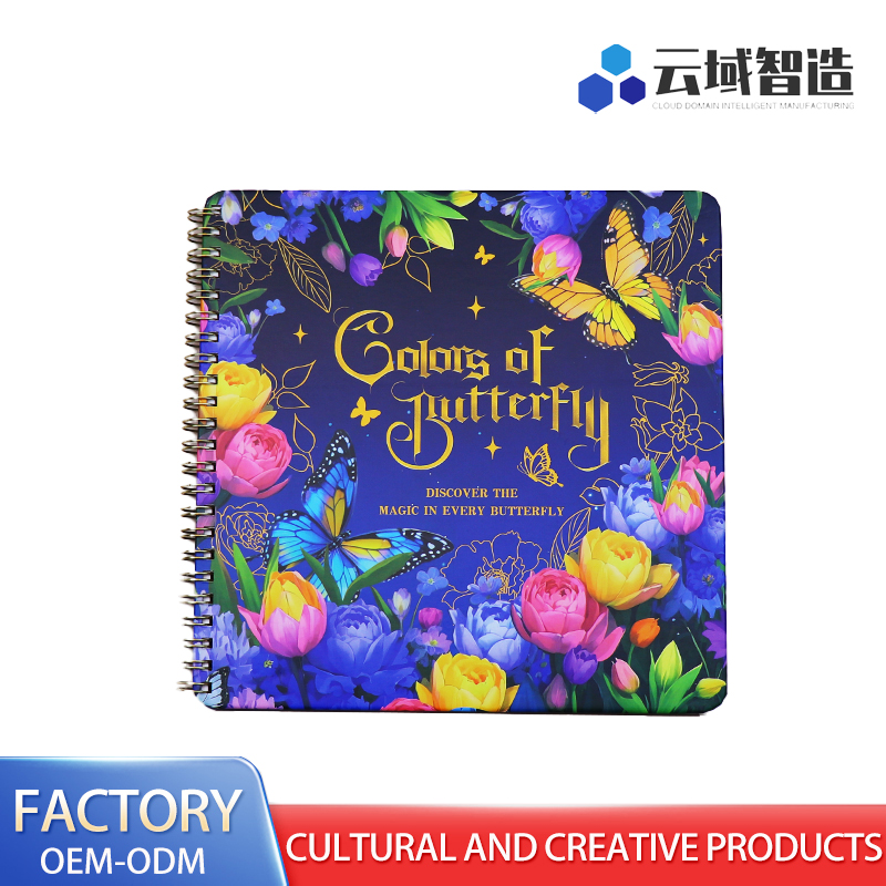 Livro para colorir borboleta com bobina espiral