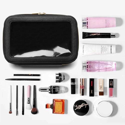 Translucent pvc suede inside Vacation Bathroom Carry case