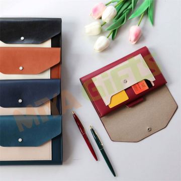 Chic Pastel Custom Pu Leather Journal Notebook Cover Organizer for Girls & Women