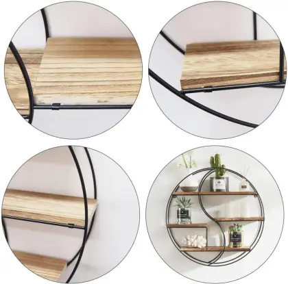 Black Floating Shelves Wall Mounted Hanging Shelves