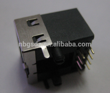 Factory Good Quality Plastic Modular RJ45 Cable Connector With 90 Degree