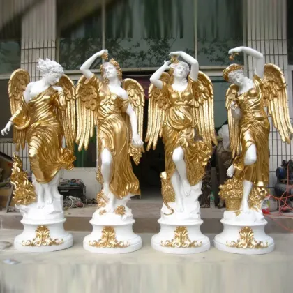 Garden decor resin fiberglass four seasons god sculpture statue