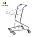 Zinc Plated Grocery Shop Two Basket Trolley