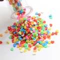 Commercio all&#39;ingrosso Mini Mix Colors Cuore Fette di argilla polimerica morbida 5mm 500 g / borsa Riempitivi per cassa del telefono Kawaii Nail Sticker Bead