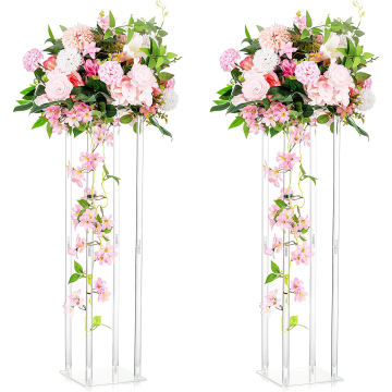 Acrylic Flower Stand Pedestal for Wedding Centerpieces