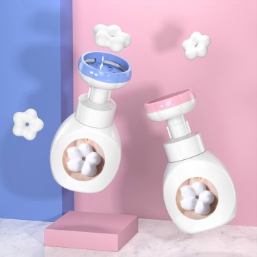 Dispensador de jabón de sello de la flor de la paw: botella de desinfectante para lavado de plástico para niños de 250 ml y 300 ml