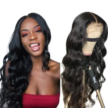 Body Wave HD Lace Closure Wig Raw Indian Virgin Cuticle Aligned Human Hair Full Lace Frontal Closure Wig For Black Women Cheap