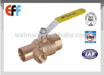 3/4"-- 1"Sweat and FPT Purge Brass Ball Valve